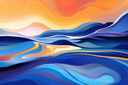 Abstract wavy background, web page background, web banners. Generative Aiの素材