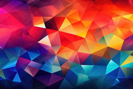 Abstract rainbow triangular background for your design. Generative Aiの素材