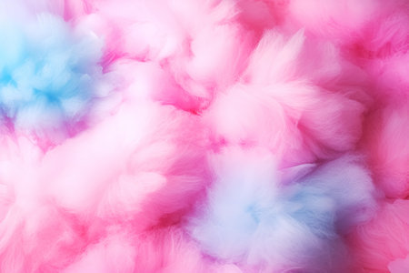 Colorful cotton wool as background. Generative Aiの素材