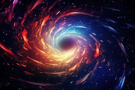 abstract fractal swirl background. Generative Aiの素材