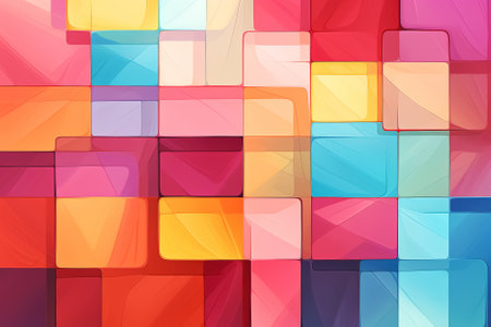 Colorful abstract background with squares. Generative Aiの素材