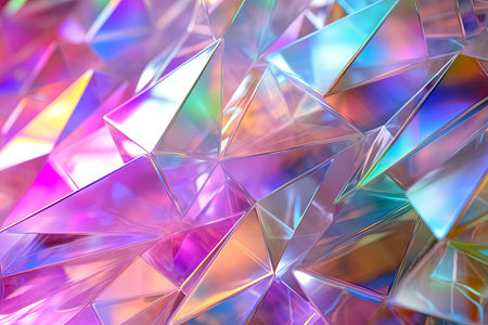 abstract background of crystal in blue, pink and violet colors. Generative Aiの素材