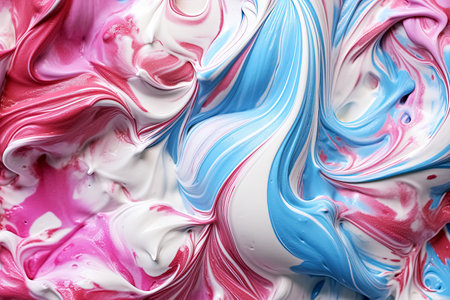 background of pink, blue and white ice cream. Generative Aiの素材