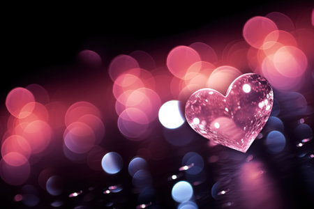 heart on bokeh background, valentine's day background. Generative Aiの素材