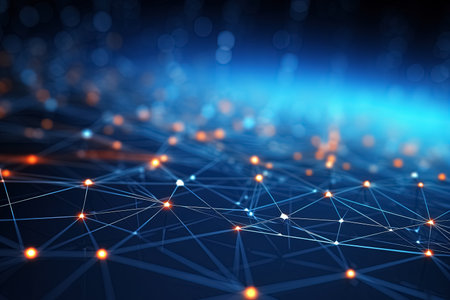 Abstract technology background. Network connection structure. Big data visualization. Generative Aiの素材