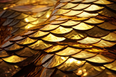 golden scales background. Generative Aiの素材
