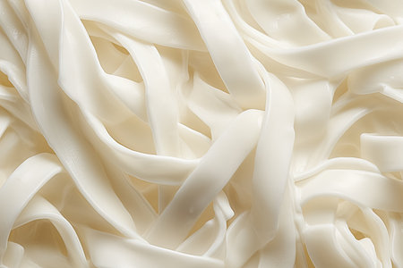 fettuccine alfredo close up as background. Generative Aiの素材