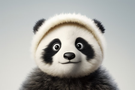 cute smiling panda. Generative Aiの素材