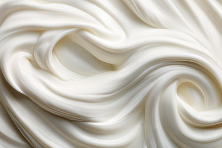 close up of white whipped cream texture, abstract background and texture concept. Generative Aiの素材