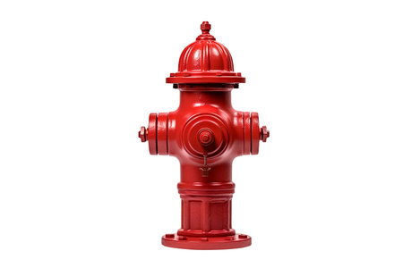 red fire hydrant isolated on white background. Generative Aiの素材