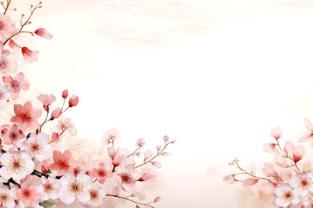 cherry blossom background with copy space for your text or message. Generative Aiの素材