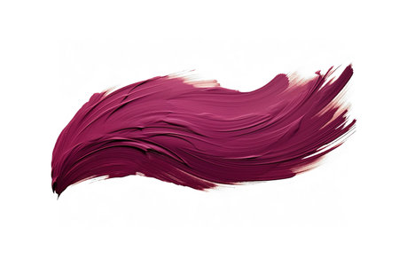 burgundy smudged makeup product on white background. Generative AIの素材