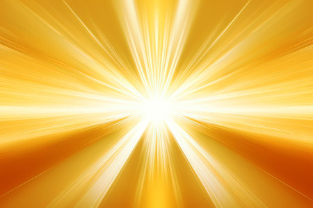 abstract yellow background with some smooth lines in it and some rays in it. Generative AIの素材
