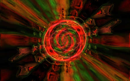 organic geometric color abstract illustrationの写真素材