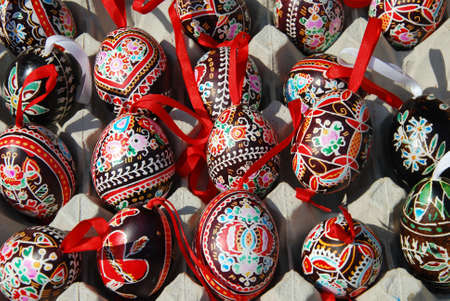 hand made easter eggs decoration