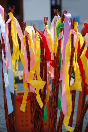 hand made easter ribbon stock whipの写真素材