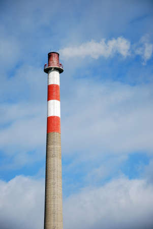 fabric smoke stack chimney smog smokingの写真素材