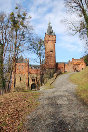 romantic castle Hradec nad Moraviciのeditorial素材