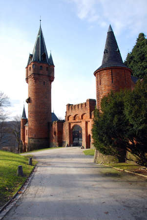 romantic castle Hradec nad Moraviciのeditorial素材