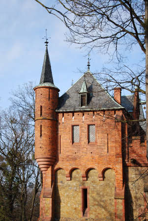 romantic castle Hradec nad Moraviciのeditorial素材