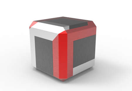 Abstract 3d rendering of geometric shapes. Composition with squares. Cube design. Modern background for poster, cover, branding, banner, placard. 3d illustrationの写真素材