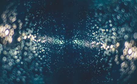 Abstract water drops background toned with classic blue trend color 2020.の写真素材