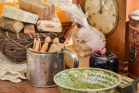 Sacramento, California, USA, 4 September 2016. Display of store items at the Gold Rush Days festival in Old Sacramento. The festival runs through Labor Day every yearのeditorial素材