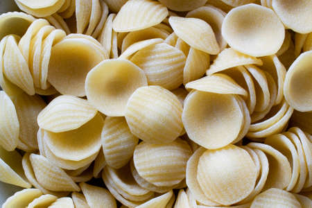 Orecchiette Italian Pasta- food texture or backgroundの写真素材
