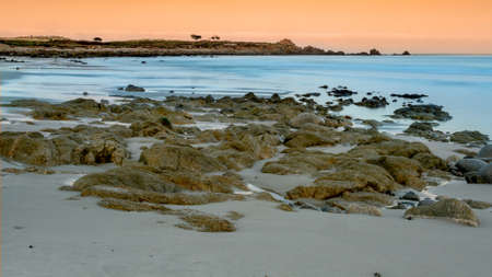 Long exposure landscape of the ocean near Pebble Beach, Monterey, California,, USA, on the 17-mile...