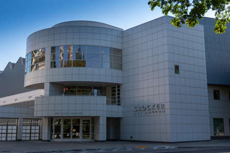 Sacramento, CA, USA -August 11, 2019. Front facade of the Corcker Art Museum , one of the few art...