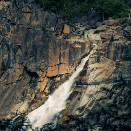 Feather Falls viewed from Falls Loop Trail lookout in Oroville, California, USA, on a sunny day 