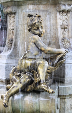 Fountain of Bratislava National theater. Metaphor of innocencyの写真素材