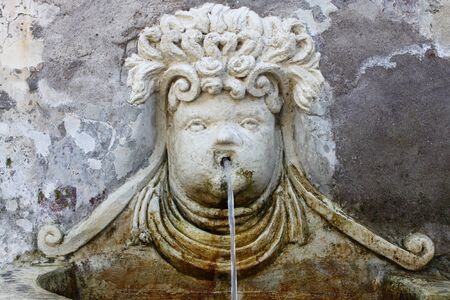 Renaissance fountain in Villa d'Este of Tivoli, Italyの写真素材