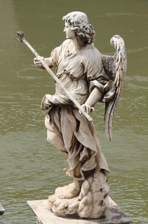 Angel statue in Saint Angel bridge  Rome, Italyの写真素材