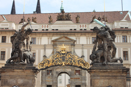 Entrance Gate of the Prague Castle, Czech Republicのeditorial素材