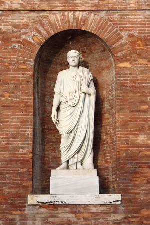 Statue of a roman Senator located in Quirinale Square. Rome, Italyの写真素材