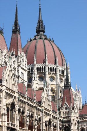 Dome of Parliament Building of Hungary in Budapestのeditorial素材