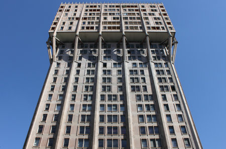 Milan, Italy - June 26, 2011: Velasca Tower, modern landmark building in Milanのeditorial素材