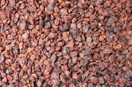 Closeup of red sultana raisinの写真素材