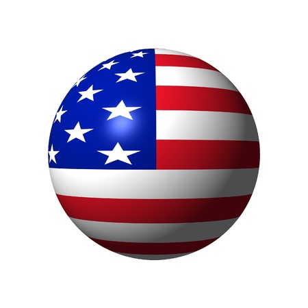 Sphere with flag of USA nationの写真素材