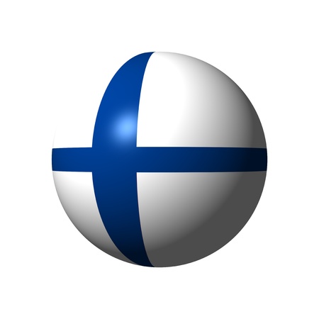Sphere with flag of Finland nationの写真素材