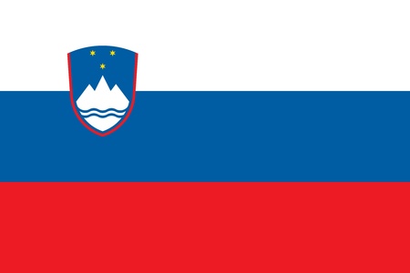 Official flag of Slovenia nationの写真素材