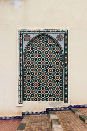 Typical moroccan mosaic in Meknes, Moroccoの写真素材