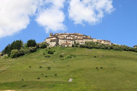 Castelluccio di Norcia during the flowering season. Umbria, Italyの写真素材