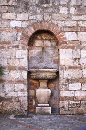 Ancient drinking fountainの写真素材