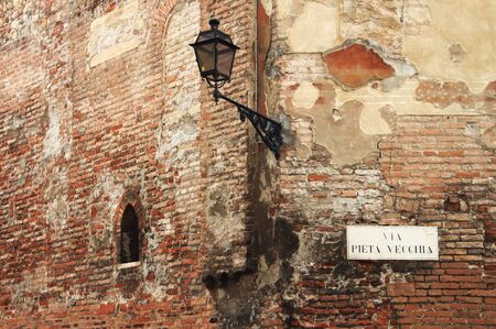 Medieval corner in Verona, Italyの写真素材
