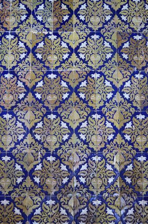 Traditional patterns of an andalusian Azulejo. Granada, Spain
