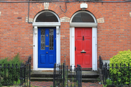 Georgian doors in Dublin, Irelandの写真素材