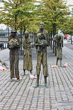 Great Famine monument in Dublin, Irelandの写真素材