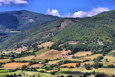 Countryside of Monteleone di Spoleto. Umbria, Italyの写真素材